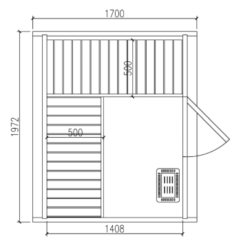 Montiertes Saunafass klein